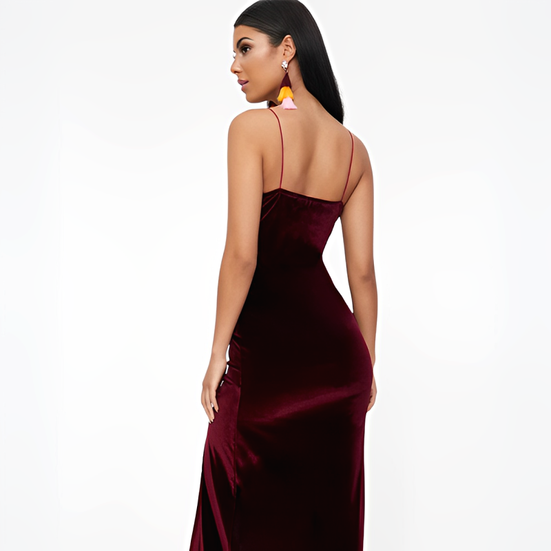 Robe Velour Dos Nu