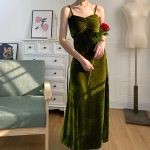 Robe Velour Kaki 2